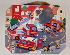 JANOD Puzzle Enfant Pompiers