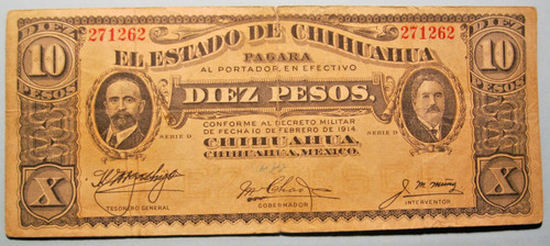 Mexique billet 10 pesos - de,