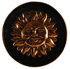 Grande Assiette Décorative Cuivre Estampé Soleil 31 CM
