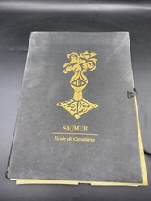 Saumur, école de cavalerie, plaquette et 8 gravures - Laboratoires Sandoz
