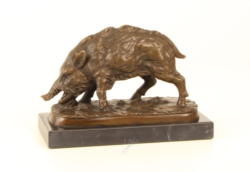 Sculpture sanglier bronze - sculpture,