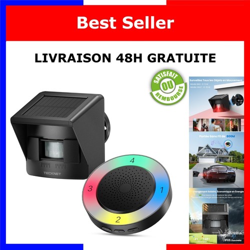 Tecknet alarme solaire sans - alarme,
