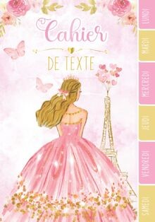 Cahier texte girly - de, texte: