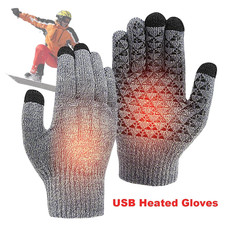 Gants Chauffants USB Moto Vélo Tactile Randonnée Équitation Camping Hiver 506