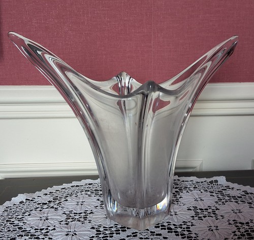 Ancien vase cristal - vase, signé