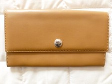 LAMARTHE COMPAGNON PORTE CARTE / PORTE FEUILLE  / PORTE MONNAIE CUIR CAMEL