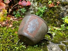 Rare quart gravé art de tranchées.  Casque à pointe, Verdun. Bleu horizon. ww1.