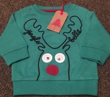 NEXT Pull Noël Renne Drôle Bébé Garçon Rudolph 3-6 Mois Neuf