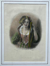 ANNOT LYLE Portrait GRAVURE Cochran EDMONSTON Walter Scott XIX°