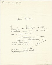 François POMPON / Lettre