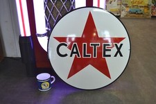 Plaque émaillée CALTEX huile