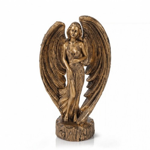 Statuette ange avec - statuette, en