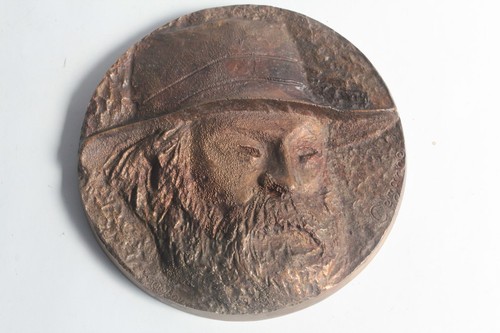 Bas relief bronze portrait - bas,
