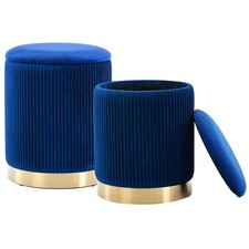 Lot de 2 Poufs de Rangement en