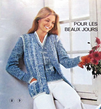 Album tricot vintage Les Doigts Agiles  N°102 - 1976 - 35 modèles