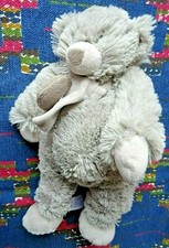 JB3/ DOUDOU PELUCHE J-line J LINE OURS GRIS ECHARPE COEUR 38 CM ETAT NEUF