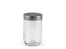 Bocal En Verre Transparent Avec Couvercle À Vis En Aluminium 0,65 L