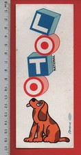 ❤ LOTO NATIONAL - ILLUSTRATION J. BOURDIER - AUTOCOLLANT VINTAGE ❤