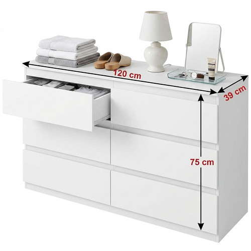 Commode homcom tiroirs - commode,