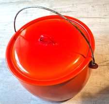 Cocotte marmite faitout en tôle émaillée rouge 20 Litres vintage ideal conserves