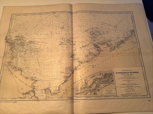 Carte marine plastifiée rare - marine,