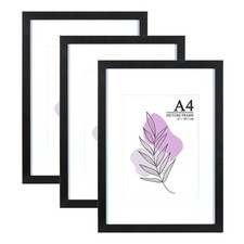 Lot de 3 cadres photo noirs A4