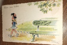  Carte Postale Humour  Lapin sans ticket. Jeune Fille ROHER LEVASSEUR 