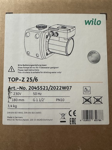 Circulateur wilo top - top-z, 25/6