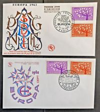 1962 FDC ENVELOPPE 1er jour,  Série EUROPA, CONSEIL DE L'EUROPE Obl STRASBOURG