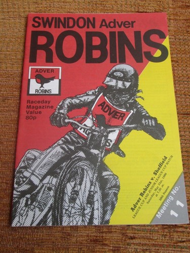 Programme speedway swindon - speedway, v