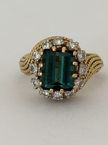 7658 bague vintage jaune - bague,