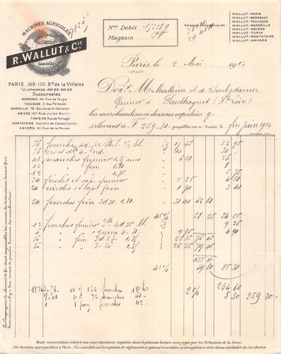 1912 machines agricoles - 1912,