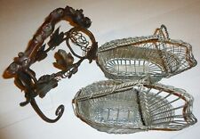  LOT 3 PORTE BOUTEILLE VENDANGE DECOR VIGNE VIN VOUGEOT METAL ARGENTE DECORATION