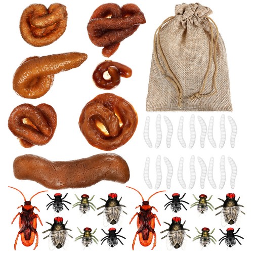 Jouets faux caca - en, asticots