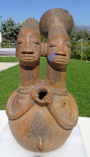 Vase terre cuite mangbetu - terre,