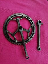 Pédalier double Acier Diamant /Simplex vélo course 1950