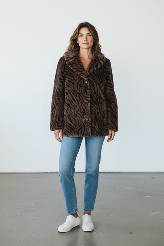 Manteau long femme marron - mi-long,