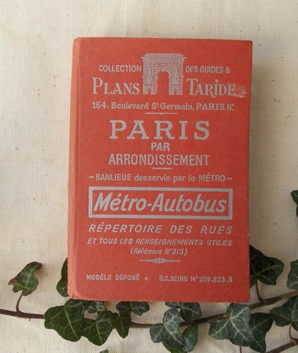 Ancien livre plan paris - ancien,