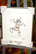 NONO LE ROBOT D'ULYSSE  - Dessin ORIGINAL A5 au fusain sur feuille à grain.