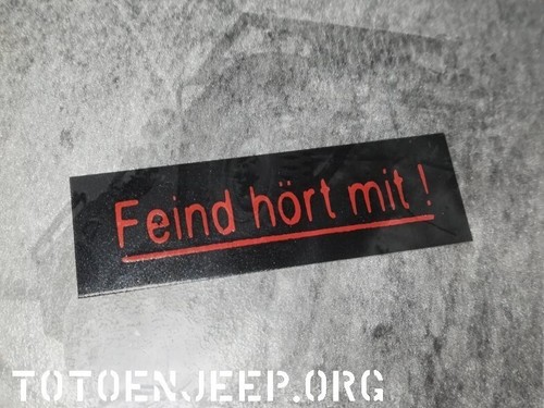 Plaquette label feind hört - label,