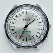 Montre-bracelet vintage RAKETA 24 HEURES POLAR ANTARCTIC URSS russe SOVIÉTIQU...