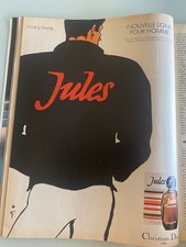 Publicité Vintage Advertising Luxe Parfum Jules CHRISTIAN DIOR (déc. 1980)