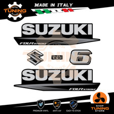 Kit d'autocollants pour moteur hors-bord Suzuki DF 6 cv A - Four Stroke BLACK