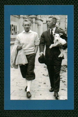 Postcard print hergé and - print,