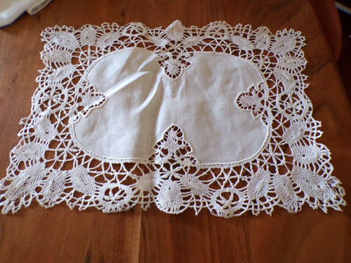 Linge ancien napperon lin - en,