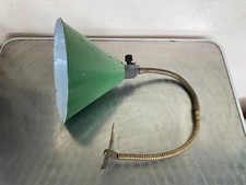 ANCIENNE LAMPE INDUSTRIELLE D'ATELIER EXTENSIBLE ABAT JOUR VERT