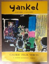 YANKEL  AFFICHE ORIGINALE GALERIE FELIX VERCEL PARIS (non datée)