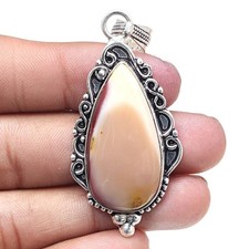 Collier cheval sauvage jaspe pierre précieuse fait main bijoux anciens 2,75"