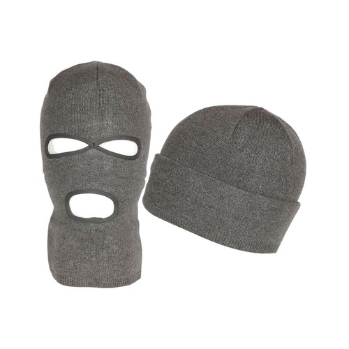 Bonnet cagoule grise - bonnet, trois