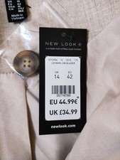 Veste femme tailleur crème New Look 42 neuf avec étiquette